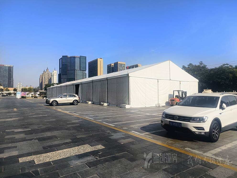 郑州篷房出租搭建箭牌卫浴展销会促销篷房