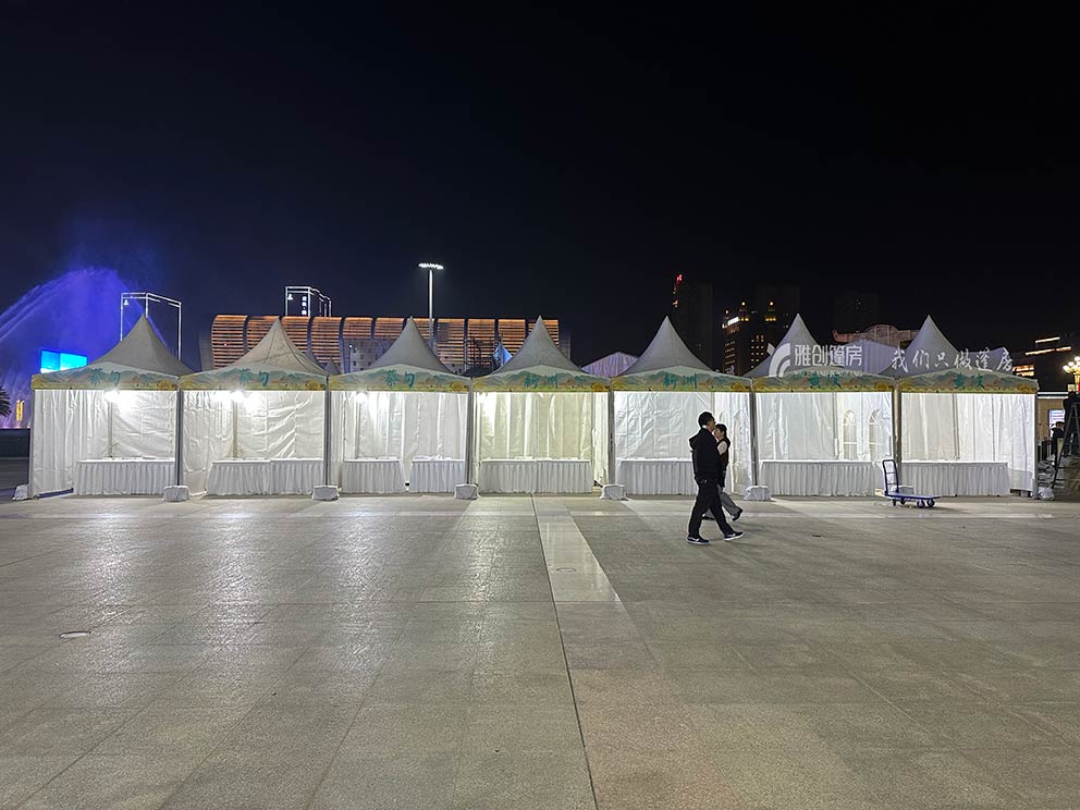 郑州篷房厂家助力第五届荆楚乡村文化旅游节现场篷房搭建