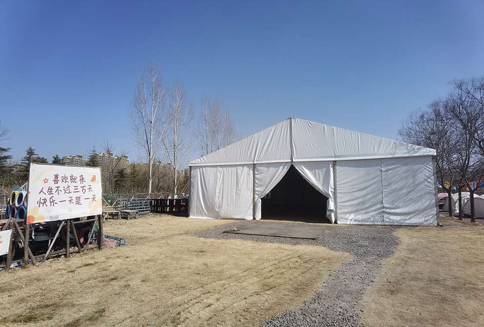 郑州篷房出租搭建露营活动白色篷房