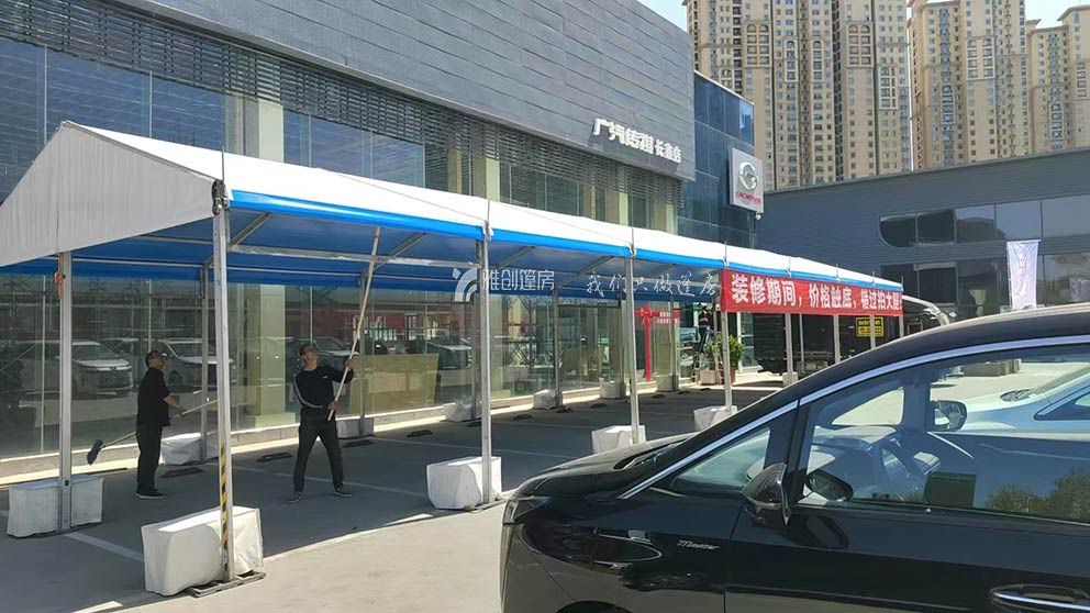 郑州篷房租赁助力搭建车展临时篷房